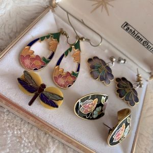 Enamel jewelry lot